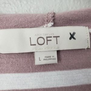 LOFT Sweaters - Loft Pink White Cardigan Hoodie Size Large Women's LOFT Sweaters - Loft Pink White Cardigan Hoodie Size Large Women's